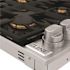 ZLINE Kitchen and Bath 36 in. 6 Burner Top Control Porcelain Gas Cooktop with Brass Burners in Stainless Steel