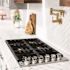 ZLINE Kitchen and Bath 36 in. 6 Burner Top Control Porcelain Gas Cooktop with Brass Burners in Stainless Steel