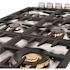 ZLINE Kitchen and Bath 36 in. 6 Burner Top Control Gas Cooktop with Brass Burners in Stainless Steel