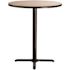 National Public Seating 36 in. Round Composite Wood Cafe Table, 42 in. Height, Grey Nebula Laminate Top and Black X-Base
