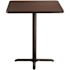 National Public Seating 36 in. Square Composite Wood Cafe Table, 30 in. Height, Mahogany Laminate Top and Black X-Base