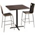 National Public Seating 36-inch Square Composite Wood Cafe Table, 42-in Height, Mahogany Laminate Top and Black X Base