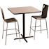 National Public Seating 36-inch Square Composite Wood Cafe Table, 42-in Height, Grey Nebula Laminate Top and Black X Base
