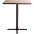 National Public Seating 36-inch Square Composite Wood Cafe Table, 42-in Height, Grey Nebula Laminate Top and Black X Base