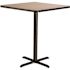 National Public Seating 36-inch Square Composite Wood Cafe Table, 42-in Height, Grey Nebula Laminate Top and Black X Base