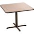 National Public Seating 36 in. Square Composite Wood Cafe Table, 30 in. Height, Grey Nebula Laminate Top and Black X-Base