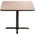 National Public Seating 36 in. Square Composite Wood Cafe Table, 30 in. Height, Grey Nebula Laminate Top and Black X-Base