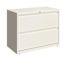 Hirsh 36 in. W 2-Drawer White Metal Lateral File Cabinet for Home and Office, Holds Letter, Legal and A4 Hanging Folders