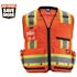 Milwaukee Small/Medium Orange Class-2 Surveyor's High Visibility Safety Vest with 27-Pockets