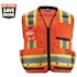 Milwaukee 4X-Large/5X-Large Orange Class-2 Surveyor's High Visibility Safety Vest with 27-Pockets