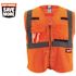 Milwaukee Small/Medium Orange Class 2 Polyester Mesh High Visibility Safety Vest with 9-Pockets