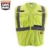 Milwaukee 4X-Large/5X-Large Yellow Class 2 Breakaway Polyester Mesh High Visibility Safety Vest with 9-Pockets