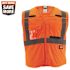 Milwaukee 4X-Large/5X-Large Orange Class 2 Breakaway Polyester Mesh High Visibility Safety Vest with 9-Pockets