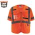 Milwaukee 4X-Large/5X-Large Orange Class-3 Mesh High Visibility Safety Vest with 9-Pockets and Sleeves