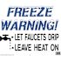 24 in. x 19 in. Freeze Warning Sign