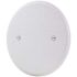 Commercial Electric 5 in. Metal White Textured Round Blank Flat Cover