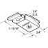 Prime-Line Bi-Fold Door Pivot Track Bracket, Fits 1/4 in. Pin, Steel Construction (2-pack)