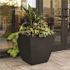 Mayne Kobi 24 in. x 24 in. Black Polyethylene Self-Watering Planter