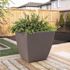 Mayne Kobi 24 in. x 24 in. Graphite Grey Polyethylene Self-Watering Planter