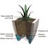 Mayne Kobi 24 in. x 24 in. Graphite Grey Polyethylene Self-Watering Planter