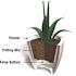Mayne Modesto 20 in. Round White Polyethylene Planter