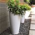 Mayne Modesto 32 in. Round White Polyethylene Planter