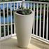 Mayne Modesto 32 in. Round White Polyethylene Planter