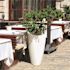 Mayne Modesto 32 in. Round White Polyethylene Planter