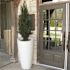 Mayne Modesto 42 in. Round White Polyethylene Planter
