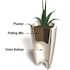 Mayne Modesto 42 in. Round White Polyethylene Planter