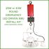 ETi 10 in. Round 250-Watt Equivalent Integrated LED White High Bay Light 17,600 Lumen 5000K Wet Rated DLC Premium IP65 Rated