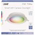 6 in. 850 Lumens Wi-Fi Smart Selectable CCT RGBW Shallow Mount Integrated LED Canless Recessed Light Trim, White 4-Pack