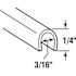 Prime-Line 96 in. Stainless Steel 3/16 in. x 96 in. x 1/4 in. Track Repair Cap (5-Pack)