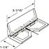 Prime-Line 3-1/16 in. Clear Lucite Construction Glass Window Surface Lock Hinged Assembly (2-Piece)