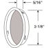 Prime-Line 5/16 in. Depth x 2-1/8 in. O. D. Stamped Steel Satin Nickel Finish Mortise Closet Door Pull (5-Pack)