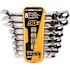 GEARWRENCH Metric 90-Tooth Flex Head Combination Ratcheting Wrench Tool Set with Tray (8-Piece)