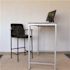 BOSS Office Products BOSS Black Office Back Mesh Vinyl Seat Bar Height Chair Fixed Arm Rests