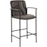 BOSS Office Products BOSS Black Office Back Mesh Vinyl Seat Bar Height Chair Fixed Arm Rests