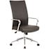BOSS Office Products BOSS Black High Back Vinyl Executive Chair with Chrome Finish Frame - Pneuatic Lift