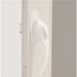 LARSON Euro Push-Button White Door Handle Kit