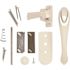 LARSON Euro Push-Button White Door Handle Kit