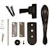 LARSON Euro Push-Button Black Door Handle Kit
