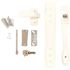 LARSON Heavy-Duty Push-Button White Latch Kit with Keyed Lock