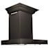 24 in. 400 CFM Convertible Vent Modern Wall Mount Range Hood with Crown Molding in Black Stainless Steel