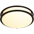 EnviroLite EnviroLite 10 in. Modern Matte Black Selectable CCT Integrated LED Flush Mount for Kitchens