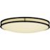 EnviroLite EnviroLite 24 in. Mid-century Matte Black Selectable CCT Integrated LED Flush Mount for Kitchens