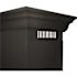 30 in. 400 CFM Convertible Vent Modern Wall Mount Range Hood with Crown Molding in Black Stainless Steel