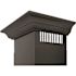 30 in. 400 CFM Convertible Vent Pyramid Wall Mount Range Hood with Crown Molding in Black Stainless Steel
