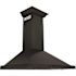 30 in. 400 CFM Convertible Vent Pyramid Wall Mount Range Hood with Crown Molding in Black Stainless Steel