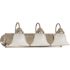 SATCO 24 in. 3 Light Brushed Nickel Vanity Light with Alabaster Glass Shade